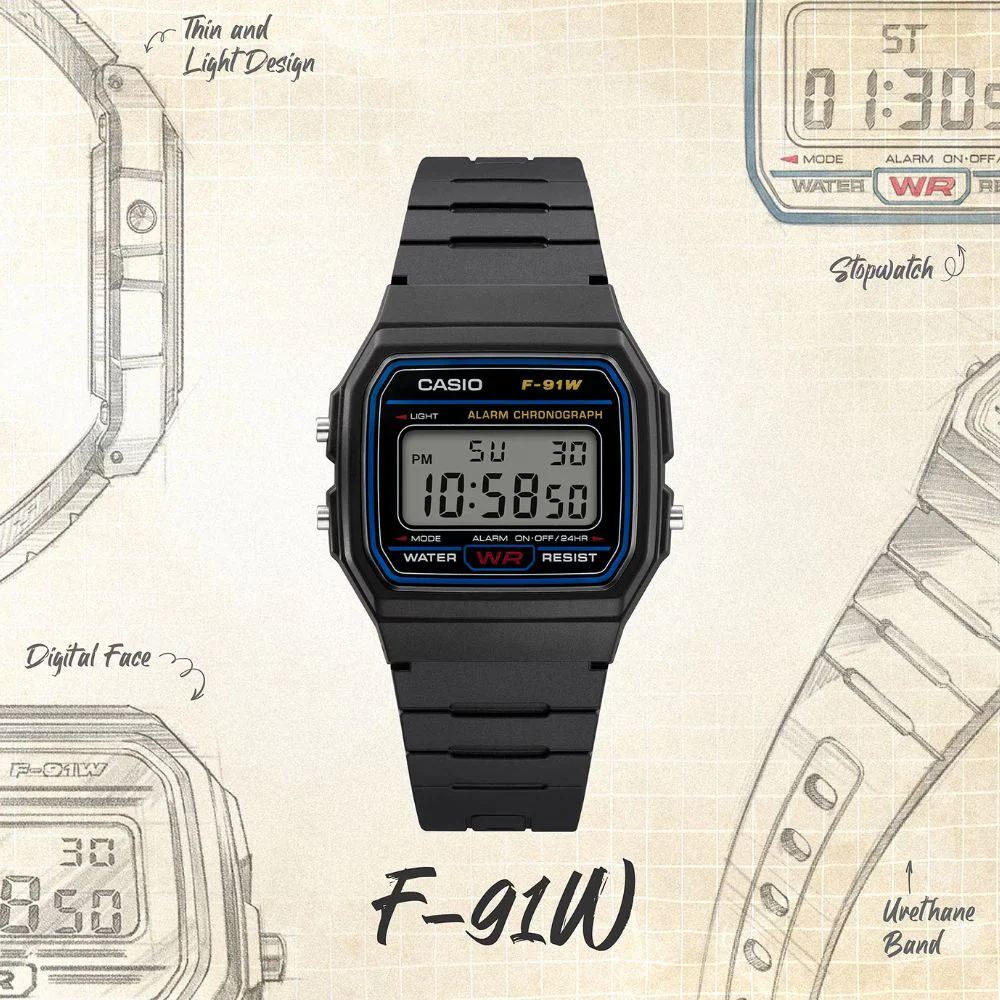 Casio Collection F-91W-1YEG - Image 3