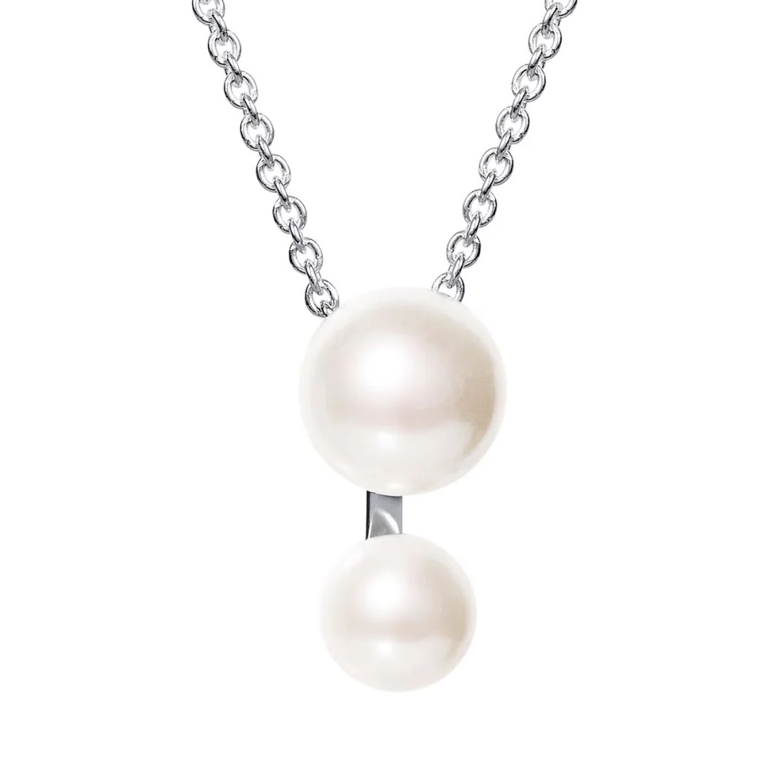 Efva Attling Drip Drop Pearl kaulakoru, hopea ja makeanvedenhelmet