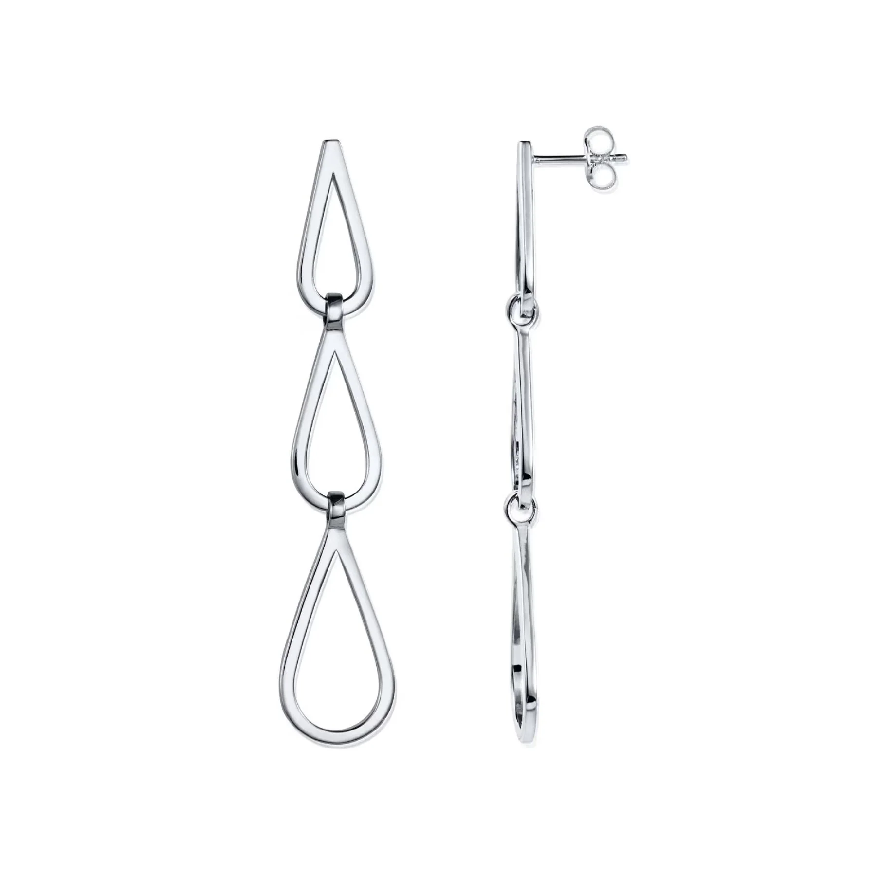 Efva Attling Hooked On A Feeling korvakorut kolmella pisaralla, hopeaa - Image 4
