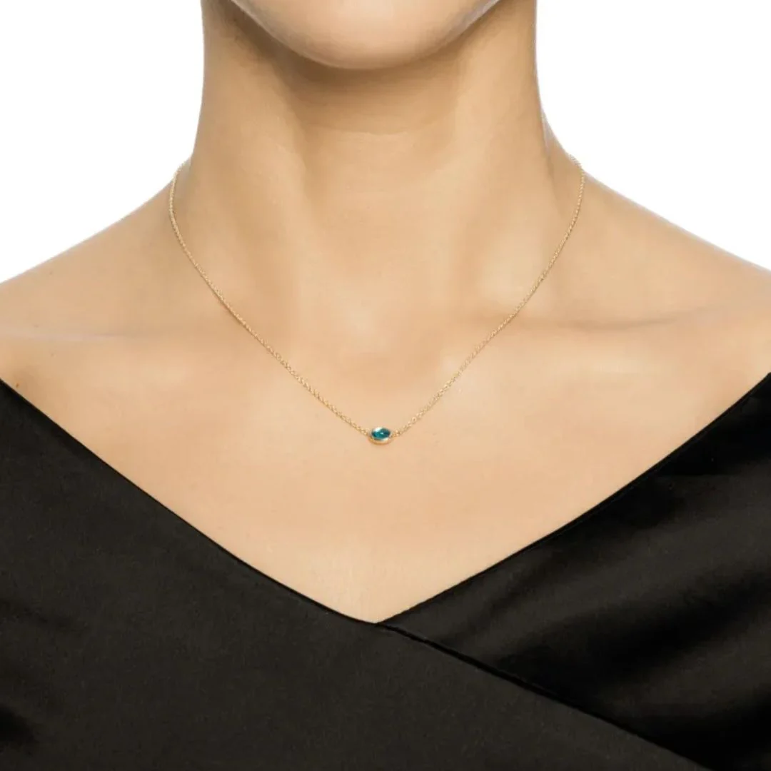 Efva Attling Love Bead kaulakoru, keltakultaa topaasihelmellä - Image 3