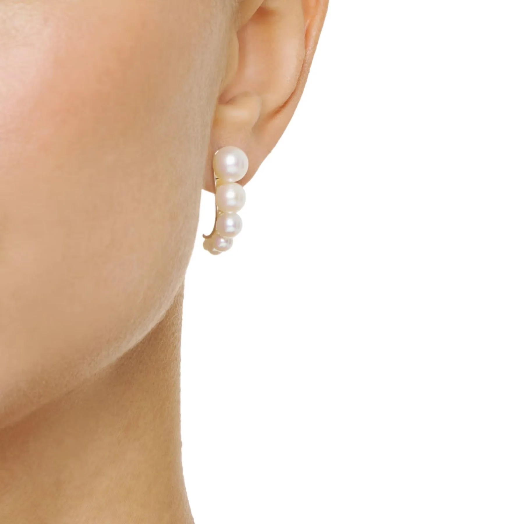 Efva Attling Strings of Pearls Hoops korvakorut, hopea ja makeanvedenhelmet - Image 3