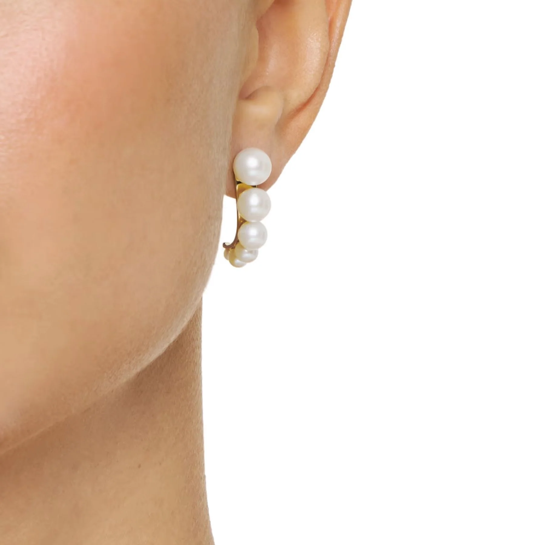 Efva Attling Strings of Pearls Hoops korvakorut, kullattua hopeaa - Image 3