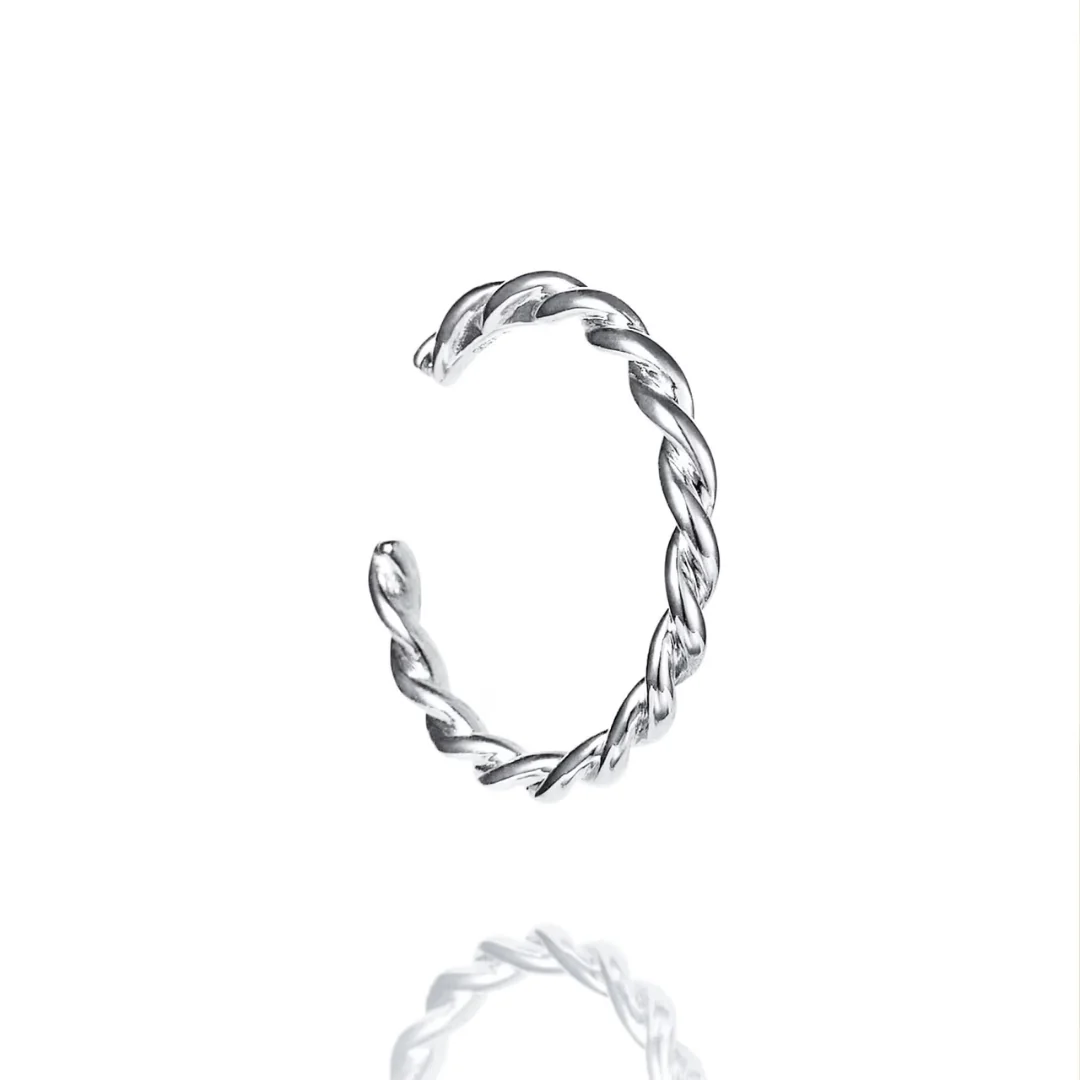 Efva Attling Wrapped Earcuff korvakorut, hopeaa - Image 3