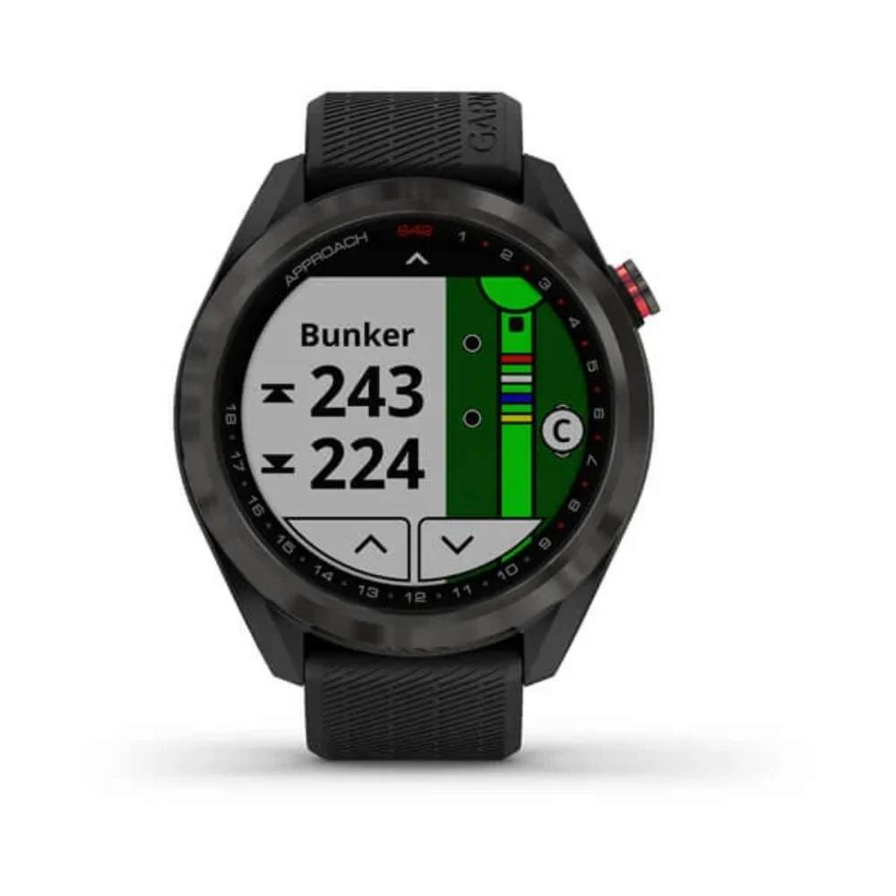 Garmin Approach S42, tummanharmaa GPS-golfkello 010-02572-00 - Image 2