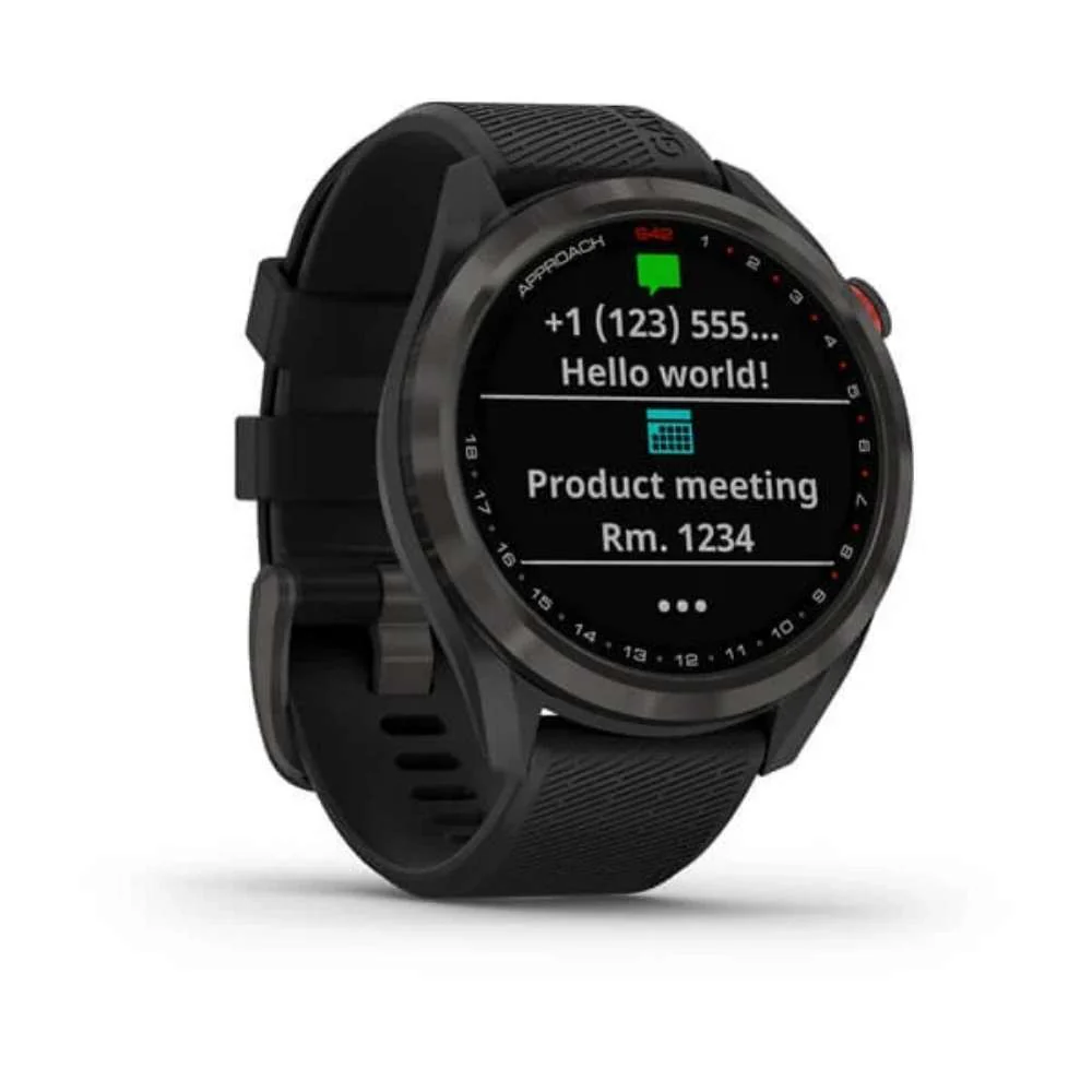 Garmin Approach S42, tummanharmaa GPS-golfkello 010-02572-00 - Image 3