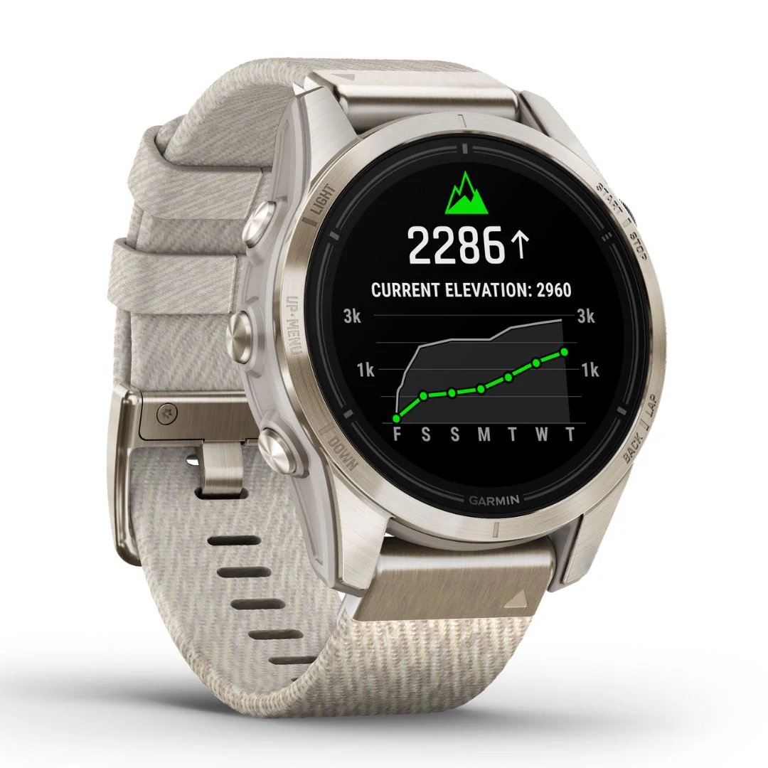 Garmin Epix Pro Gen 2 Sapphire, 42 mm, kullansävy ja kermanvärinen nailonranneke, AMOLED GPS-älykello 010-02802-20 - Image 3