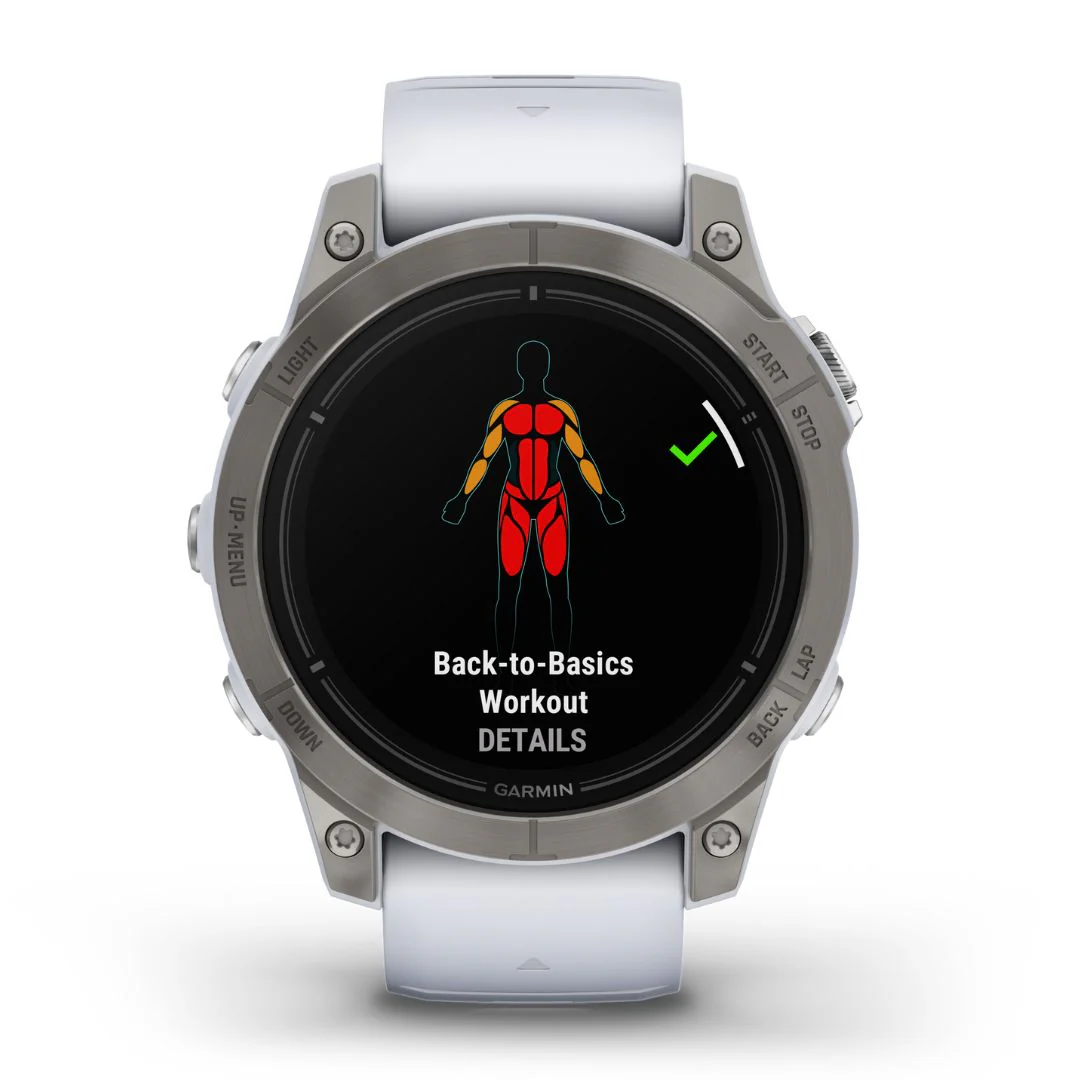 Garmin Epix Pro Gen 2 Sapphire, 47 mm, titaani ja luonnonvalkoinen ranneke, AMOLED GPS-älykello 010-02803-21 - Image 2