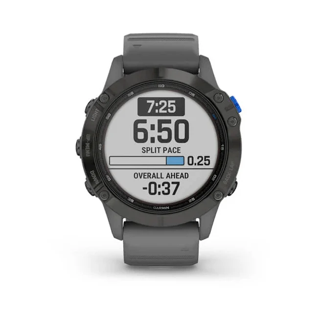 Garmin Fenix 6 Pro Solar Edition 47 mm musta ja tummanharmaa hihna, monilajiälykello 010-02410-11 - Image 4