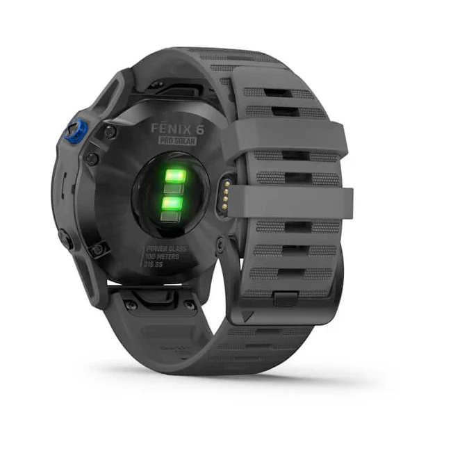 Garmin Fenix 6 Pro Solar Edition 47 mm musta ja tummanharmaa hihna, monilajiälykello 010-02410-11 - Image 9
