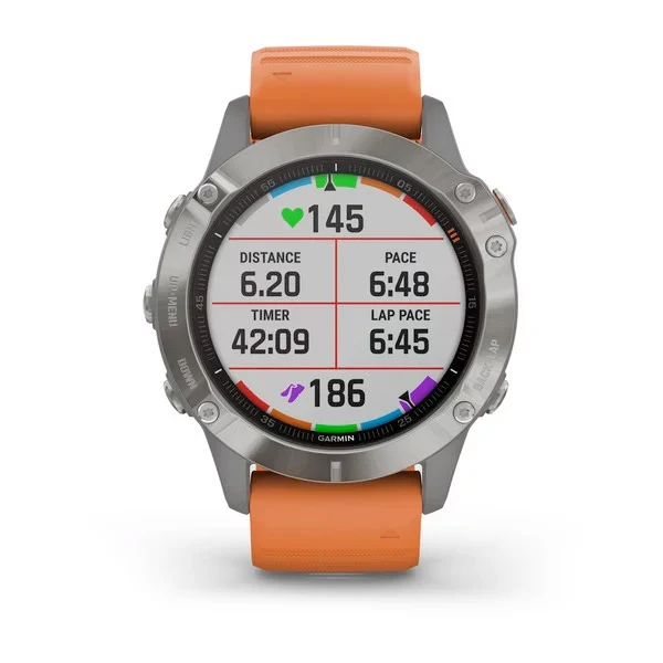 Garmin Fenix 6 Sapphire 47 mm oranssi, monilajiälykello 010-02158-14 - Image 9