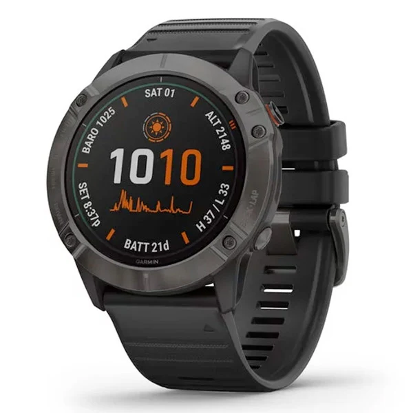 Garmin Fenix 6X Pro Solar 51 mm titaaninen hiilenharmaa, monilajiälykello 010-02157-21