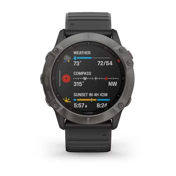 Garmin Fenix 6X Sapphire 51 mm hiilenharmaa, monilajiälykello 010-02157-11 - Image 3