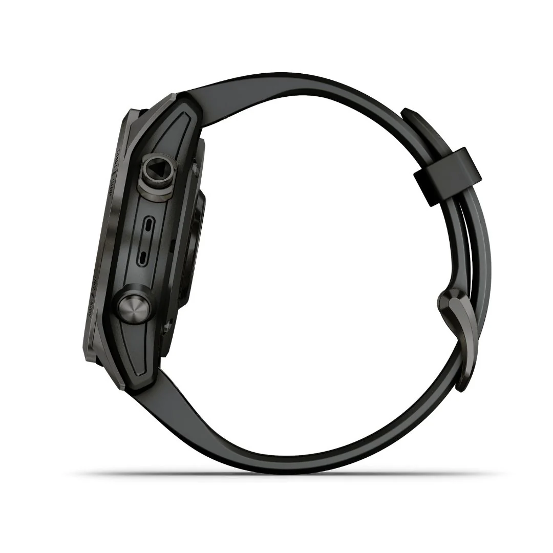 Garmin Fenix 7S Sapphire Solar, hiilenharmaa DLC-titaani ja musta ranneke 010-02539-25 - Image 5