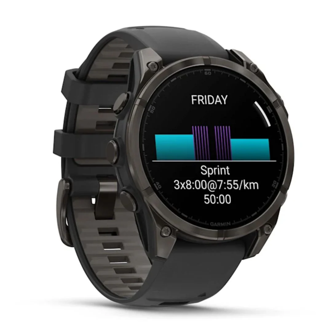 Garmin Fenix 8, 47mm Amoled Sapphire, hiilenharmaa titaani ja musta, älykello 010-02904-21 - Image 3
