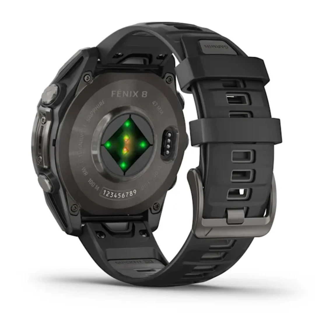 Garmin Fenix 8, 47mm Amoled Sapphire, hiilenharmaa titaani ja musta, älykello 010-02904-21 - Image 4