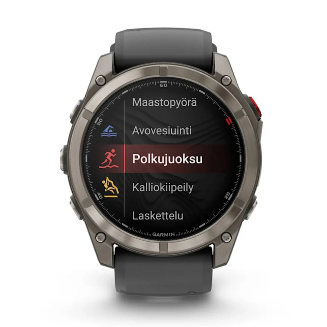 Garmin Fenix 8 Pro Amoled 51mm LTE Sapphire, grafiitinharmaa titaani ja musta ranneke, älykello 010-03199-11 - Image 2