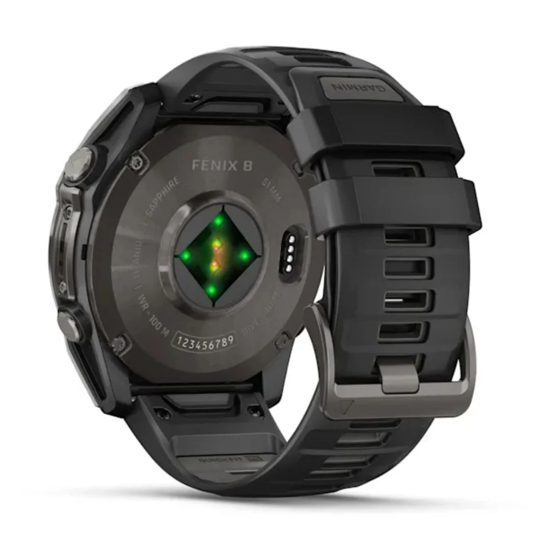 Garmin Fenix 8, 51 mm Amoled Sapphire, hiilenharmaa titaani ja musta, älykello 010-02905-21 - Image 4