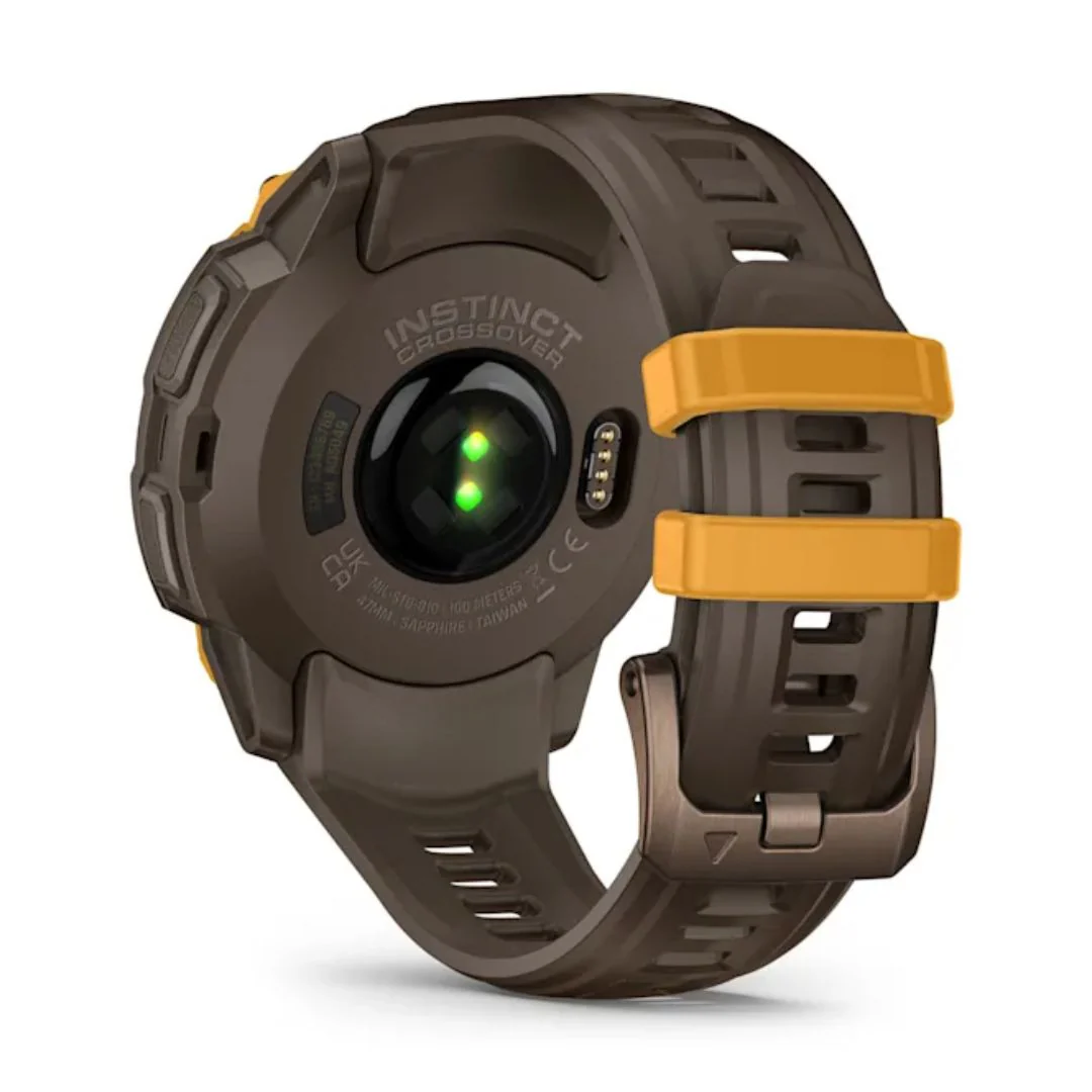 Garmin Instinct Crossover AMOLED, pronssi ja auringonkeltainen, GPS-hybridiälykello 010-03398-01 - Image 4