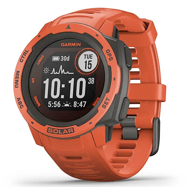 Garmin Instinct Solar Flame Red tulipunainen älykello 010-02293-20