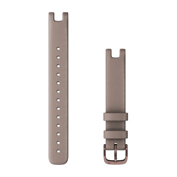 Garmin Lily 14mm ranneke, harmaanlila italialainen nahka ja tumma pronssi kiinnitysosat