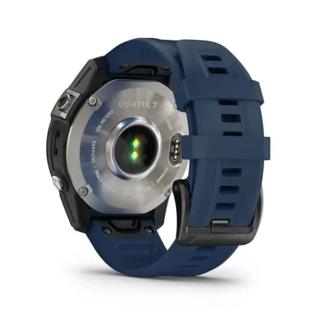 Garmin Quatix 7 Sapphire, titaani ja sininen silikoniranneke, Amoled GPS-älykello 010-02582-61 - Image 5