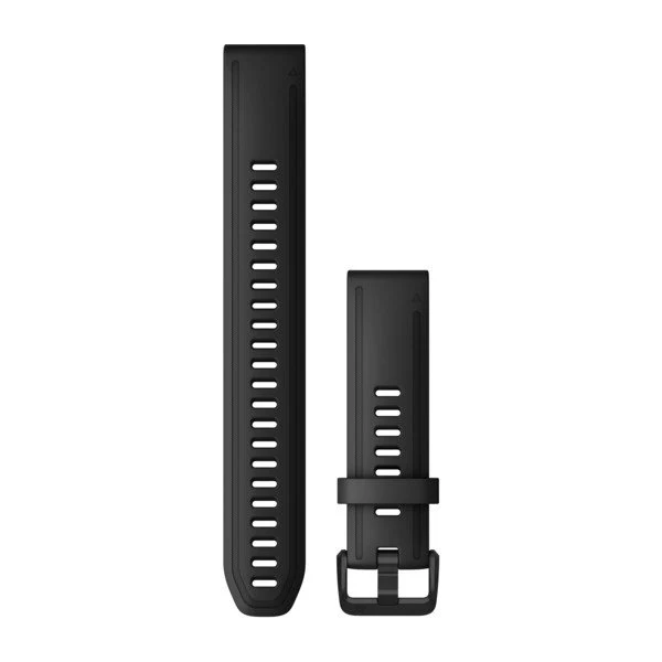 Garmin QuickFit 20mm pitkä ranneke, Musta silikoni 010-12942-00
