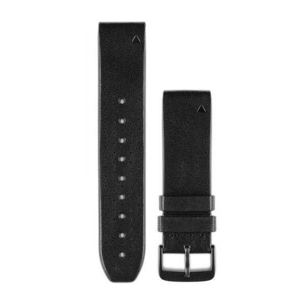 Garmin QuickFit 22mm ranneke, musta rei'itetty nahka 010-12500-02