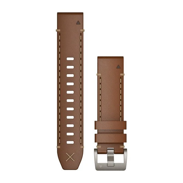 Garmin QuickFit 22mm ranneke, Ruskeaa italialaista lehmännahkaa 010-12738-04