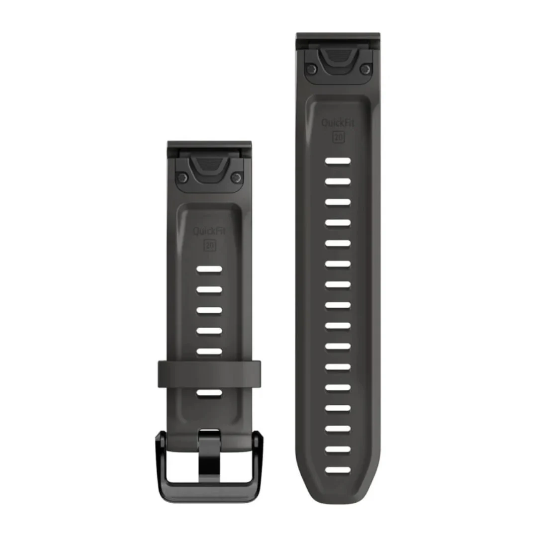 Garmin QuickFit silikonihihna 20mm, tummanharmaa, 010-13102-01 - Image 2