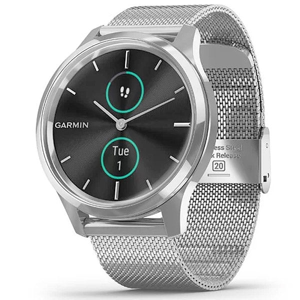Garmin Vivomove Luxe hopea 42 mm, älykello 010-02241-03