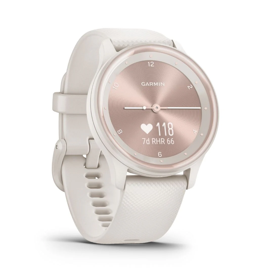 Garmin Vivomove Sport persikkakulta ja vaalea hybridiälykello 010-02566-01 - Image 3