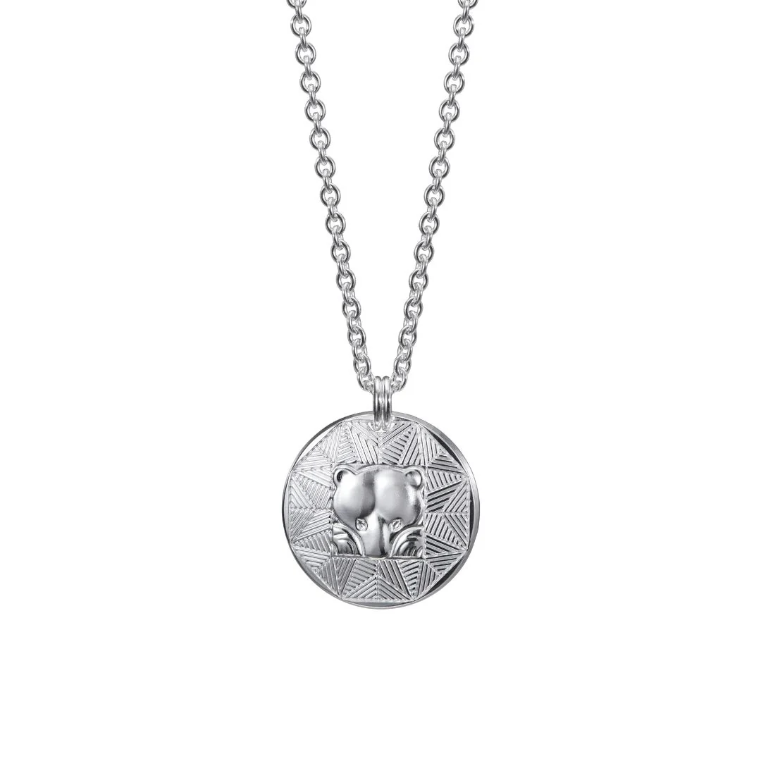 Kalevala Amuletti Pohjankarhu iso riipus, hopea