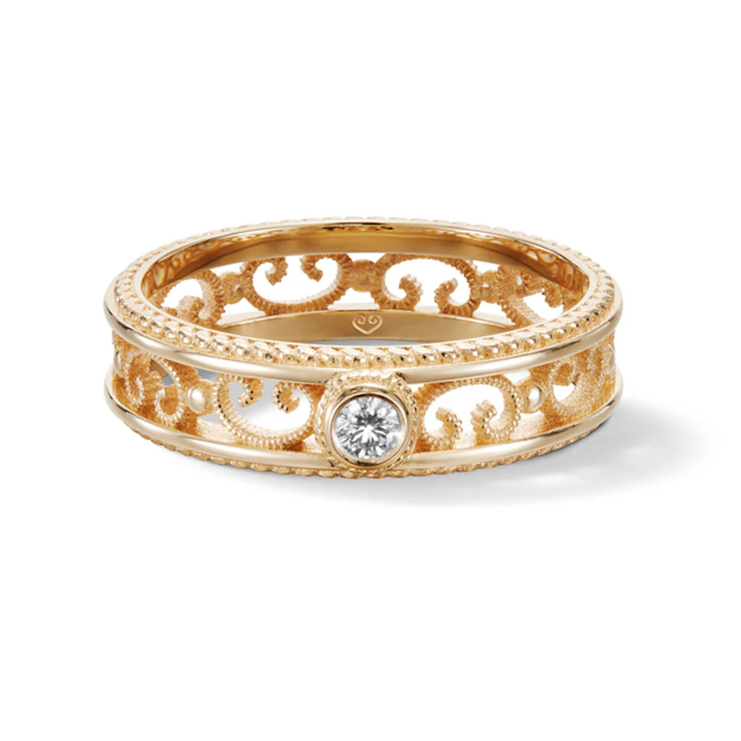 Kalevala Filigraani sormus, 14K keltakulta, 0,06ct, Kalevala Love, 141000501D - Image 2
