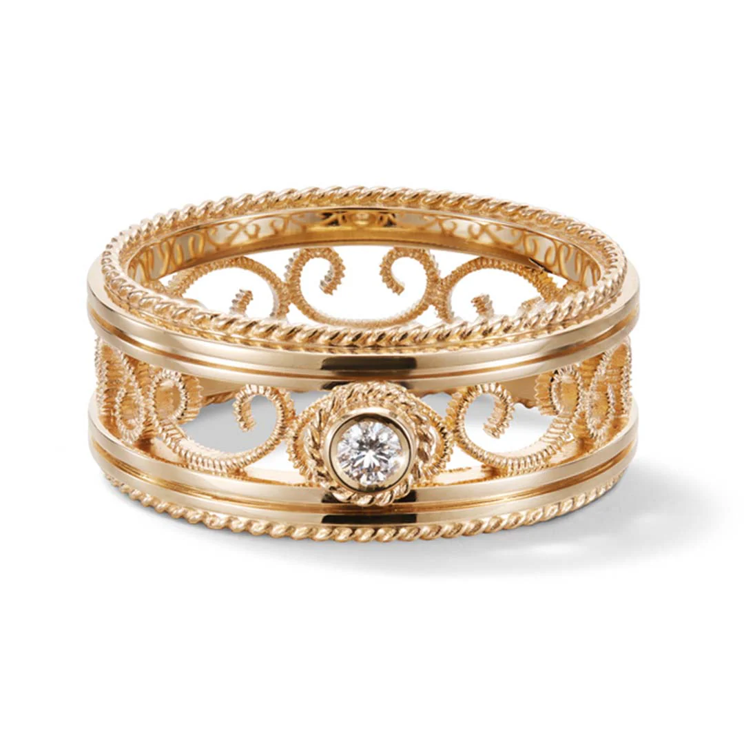 Kalevala Filigraani sormus, 14K keltakulta, 0,06ct, Kalevala Love, 141000503D - Image 2