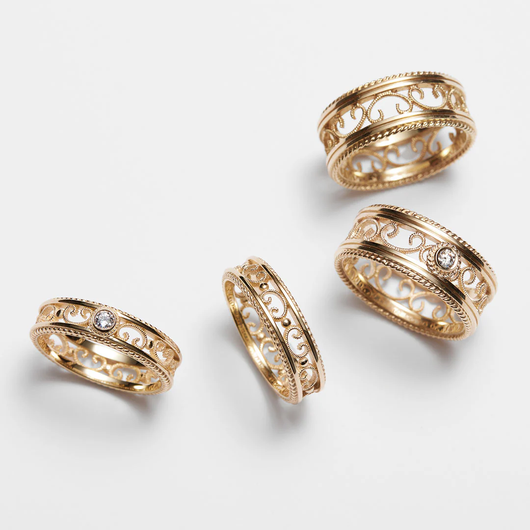 Kalevala Filigraani sormus, 14K keltakulta, 0,06ct, Kalevala Love, 141000503D - Image 4