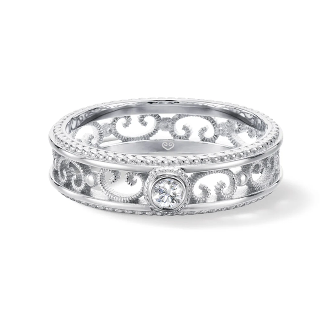 Kalevala Filigraani sormus, 14K valkokulta, 0,06ct, Kalevala Love, 541000501D - Image 2