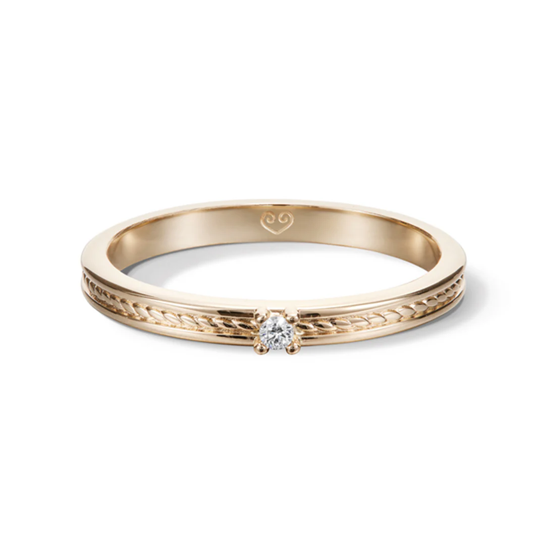 Kalevala Ikiaikainen sormus, 14K keltakultaa, 0,02ct, Kalevala Love, 141000111D - Image 2