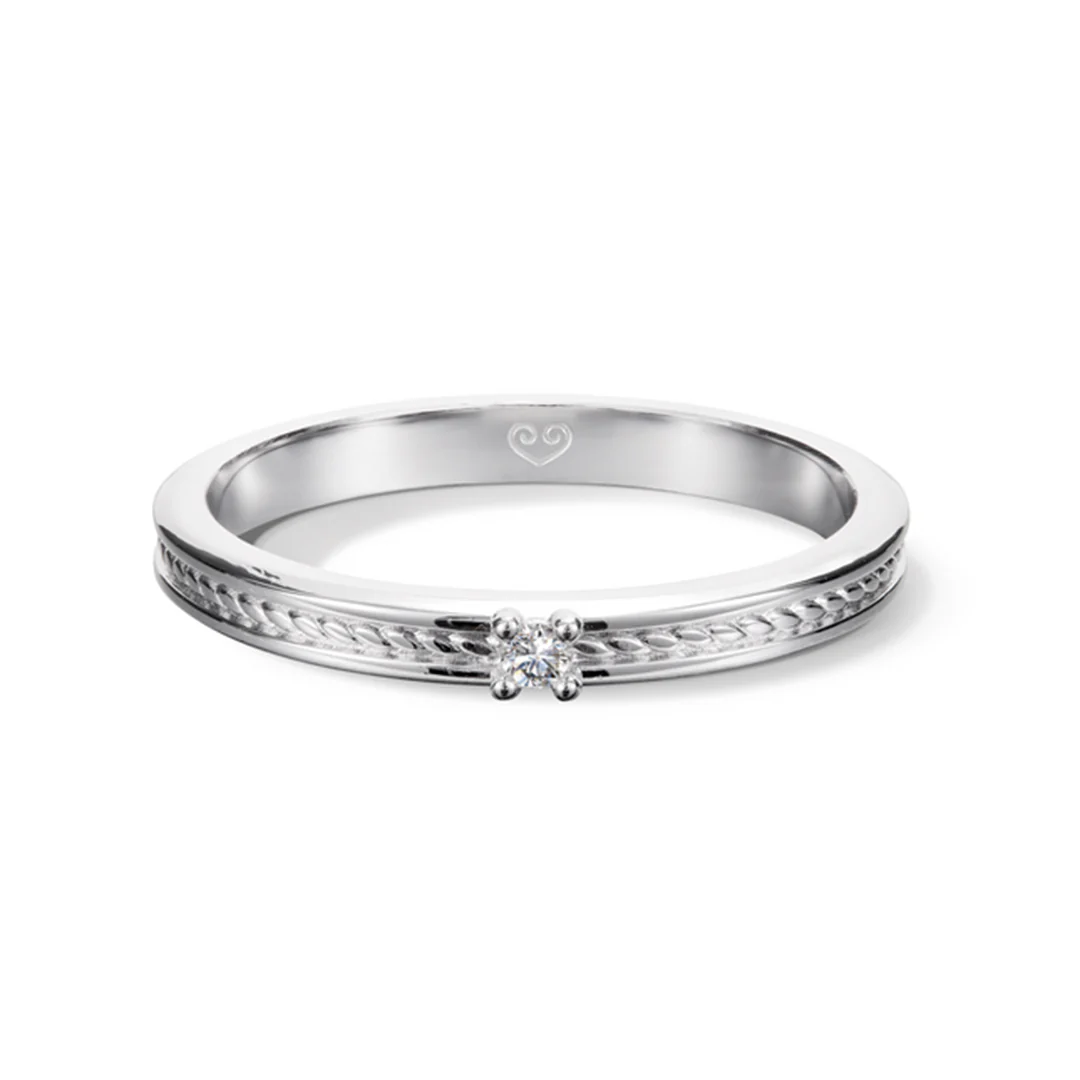 Kalevala Ikiaikainen sormus, 14K valkokultaa, 0,02ct, Kalevala Love, 541000111D - Image 2