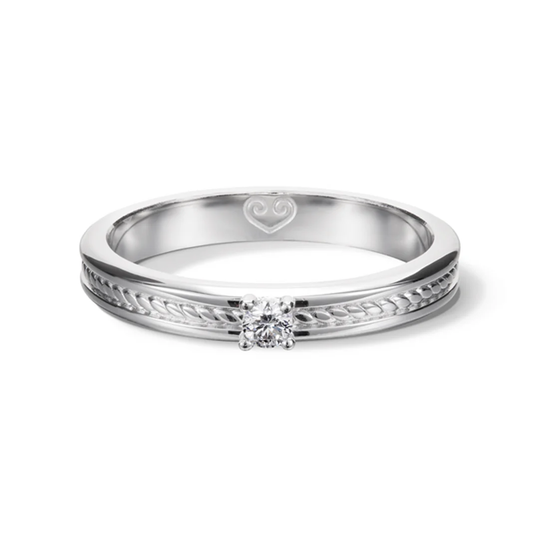 Kalevala Ikiaikainen sormus, 14K valkokultaa, 0,06ct, Kalevala Love, 541000115D - Image 2