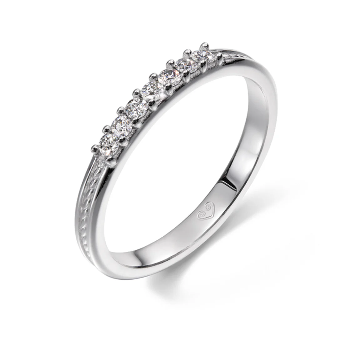 Kalevala Ikiaikainen sormus, 14K valkokultaa, 0,14ct, Kalevala Love, 541000112D