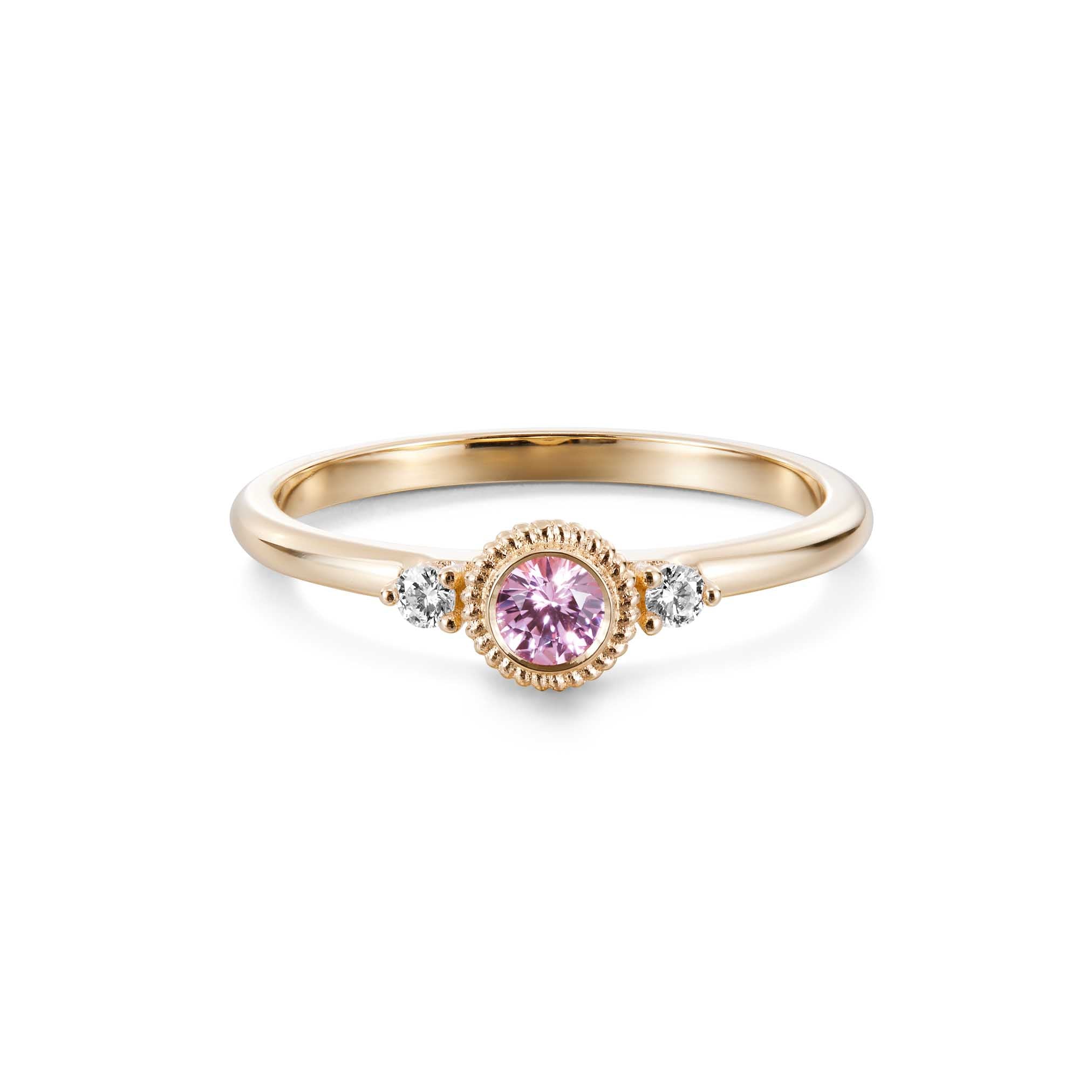Kalevala Valittu sormus, 14K keltakultaa, safiiri ja timantit 0,06ct, Kalevala Love, 141000003P - Image 2