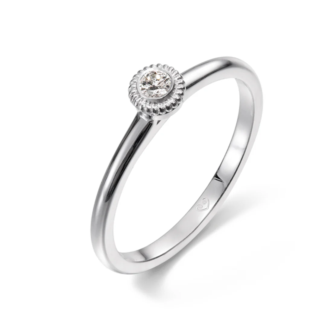 Kalevala Valittu sormus, 14K valkokultaa, 0,06ct, Kalevala Love, 541000001D