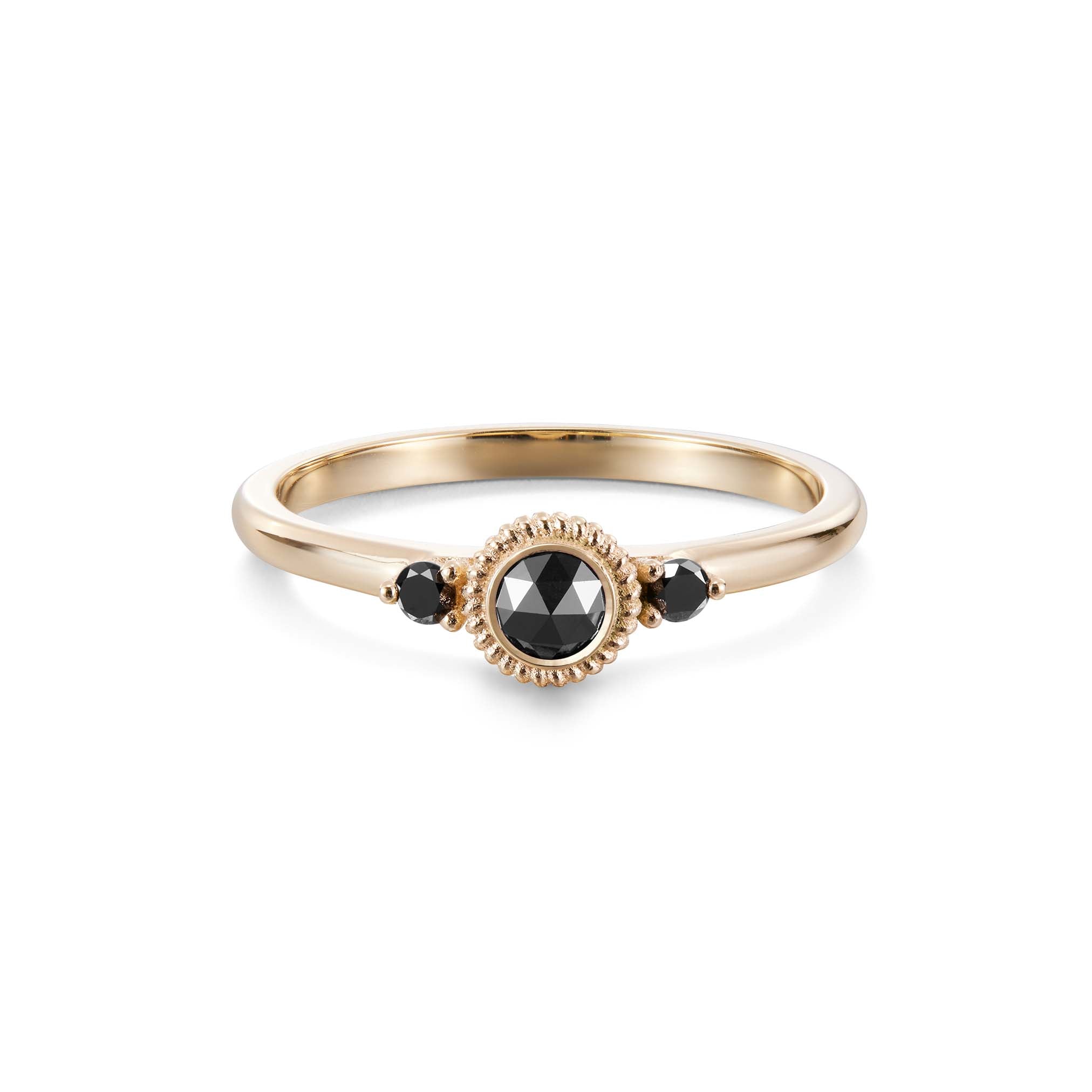Kalevala Valittu sormus, 14K keltakultaa, mustat timantit 0,23ct, Kalevala Love, 141000003B - Image 2