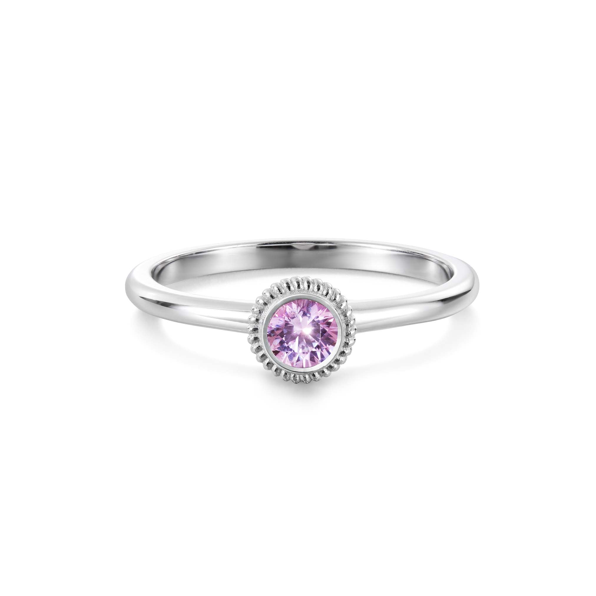 Kalevala Valittu sormus, 14K valkokultaa, pinkki safiiri, Kalevala Love, 541000002S - Image 2