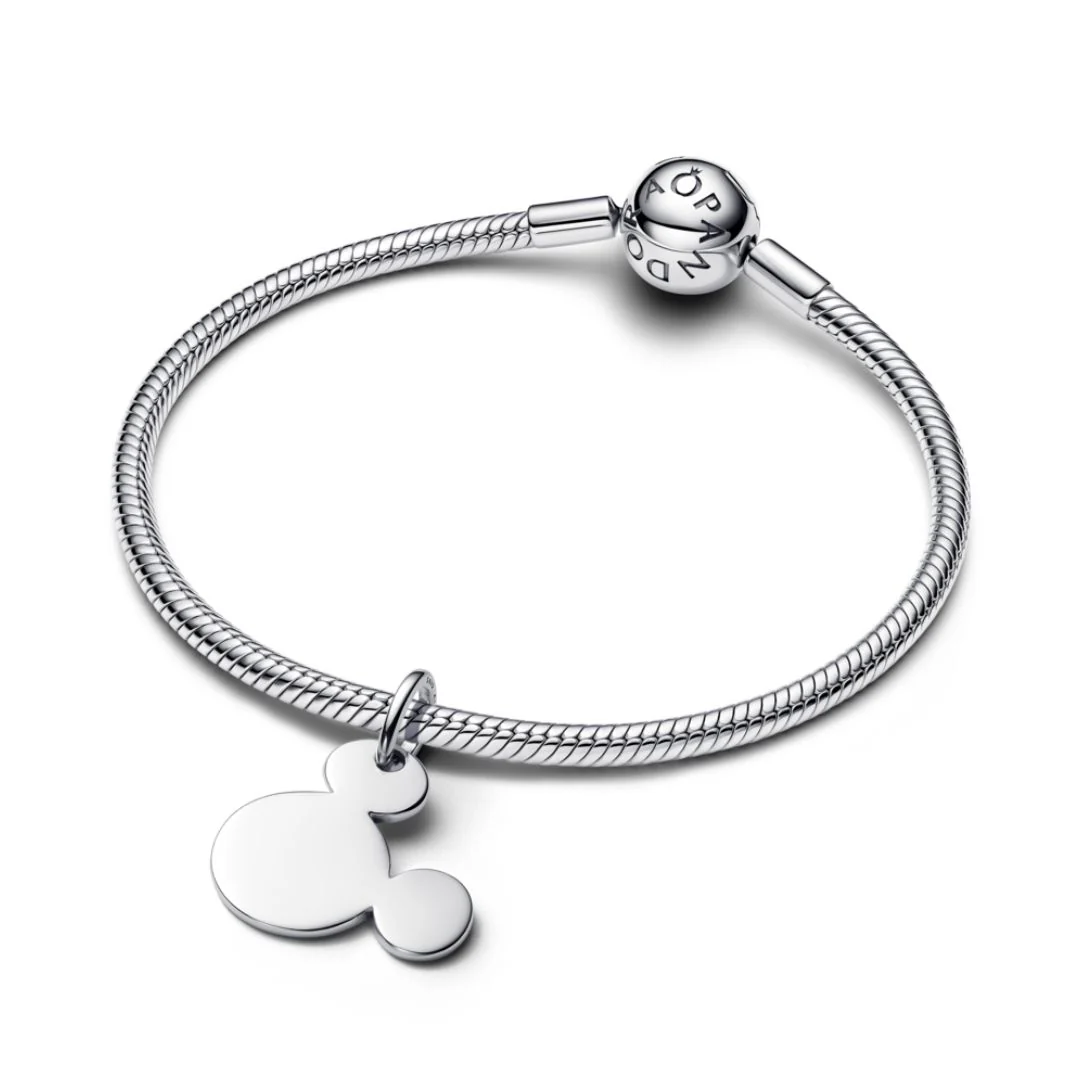 Pandora Disney Mickey Mouse Engravable hela, hopea, 793994C00 - Image 3