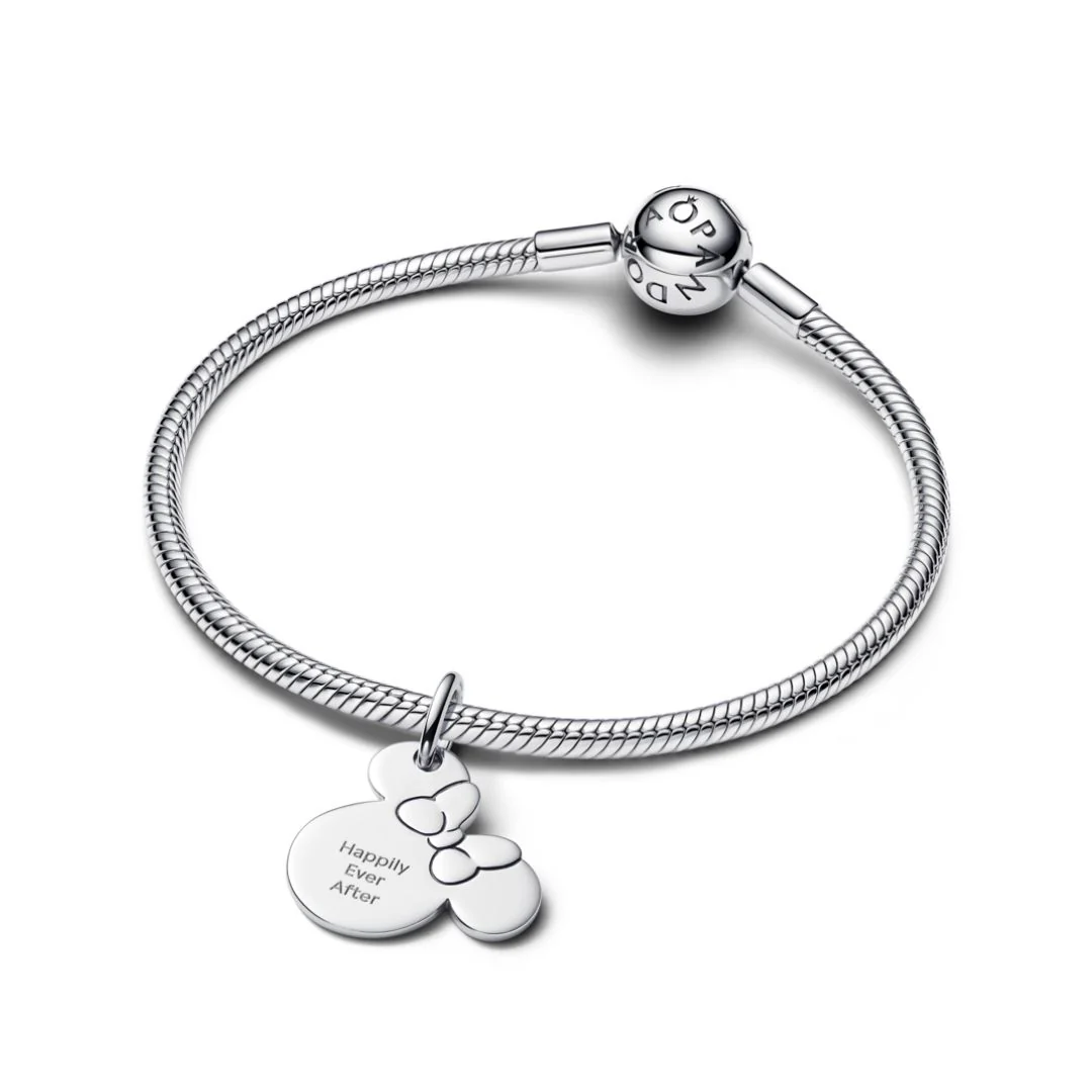 Pandora Disney Minnie Mouse Engravable hela, hopea, 793993C00 - Image 3