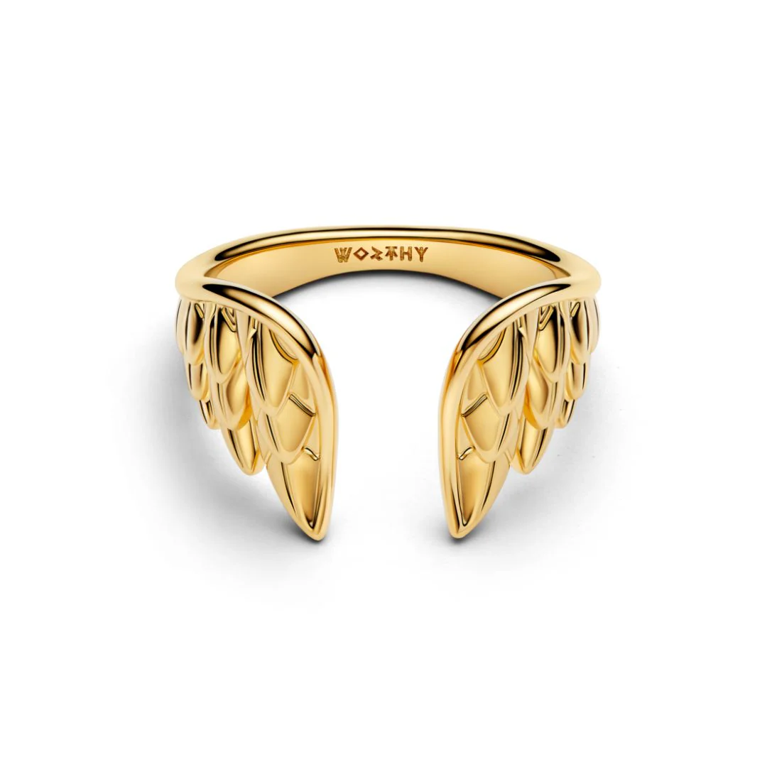 Pandora Marvel Thor Wings sormus, keltakullattu, 164222C00 - Image 2