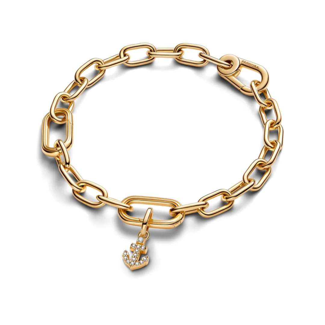 Pandora ME Anchor Mini Dangle hela, keltakullattu, 763369C01 - Image 3