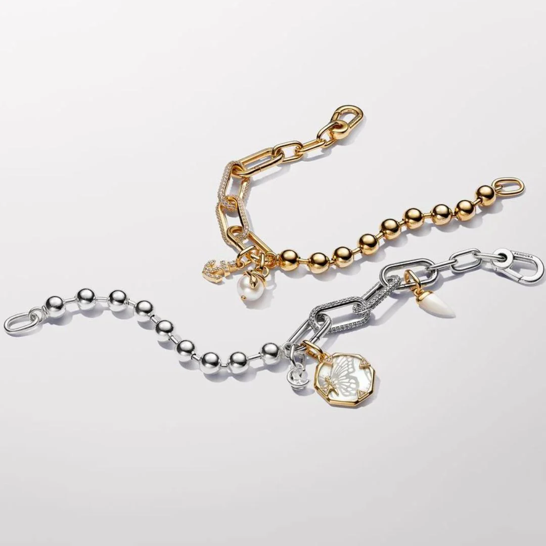 Pandora ME Anchor Mini Dangle hela, keltakullattu, 763369C01 - Image 4