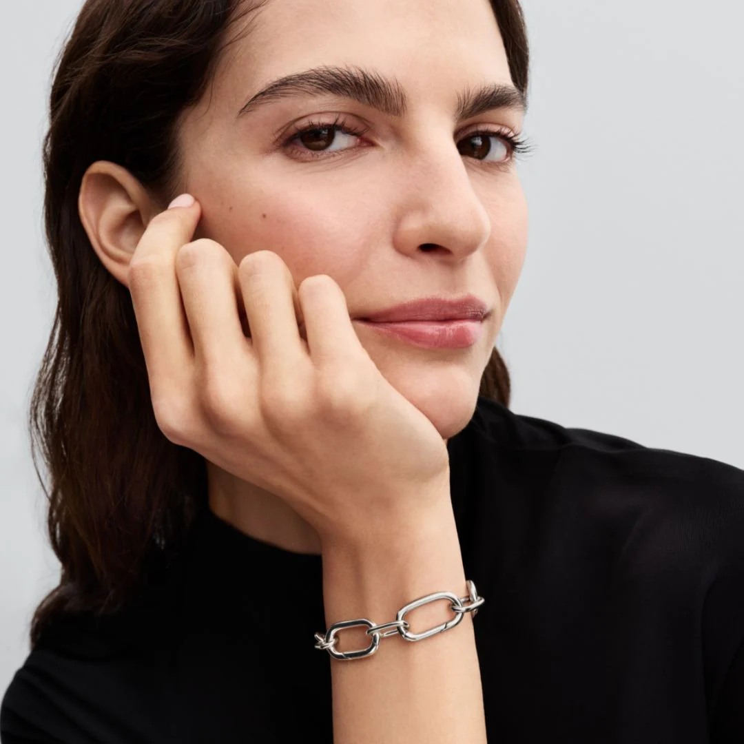 Pandora ME Bold Link Chain rannekoru, hopea, 593854C00 - Image 3